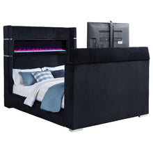 Load image into Gallery viewer, Tisdall Wingback TV Bed with Flame Visualizer