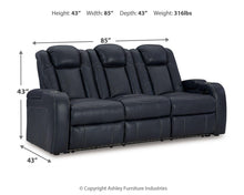 Load image into Gallery viewer, Fyne-Dyme Power Reclining Sofa