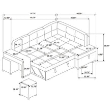 Load image into Gallery viewer, Roanne Pull-Out Sleeper Sectional Sofa
