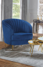 Load image into Gallery viewer, Sophia Upholstered Vertical Channel Tufted Chair Blue