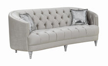 Load image into Gallery viewer, Avonlea Sloped Arm Tufted Sofa Grey