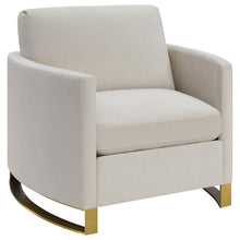 Load image into Gallery viewer, Corliss Upholstered Arched Arms Chair Beige