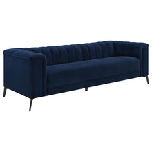 Load image into Gallery viewer, Chalet Tuxedo Arm Sofa Blue