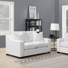 Load image into Gallery viewer, Ashlyn Upholstered Sloped Arms Loveseat White