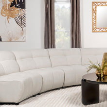Load image into Gallery viewer, Charlotte Upholstered Curved Armless Chair Ivory