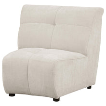 Load image into Gallery viewer, Charlotte Upholstered Curved Armless Chair Ivory