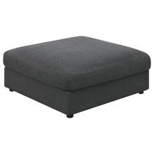 Load image into Gallery viewer, Serene Upholstered Rectangular Ottoman Charcoal