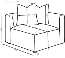 Load image into Gallery viewer, Jennifer Upholstered Corner Chair