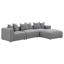 Load image into Gallery viewer, Jennifer Square Upholstered Ottoman Grey