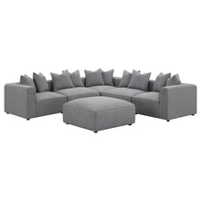 Load image into Gallery viewer, Jennifer Square Upholstered Ottoman Grey