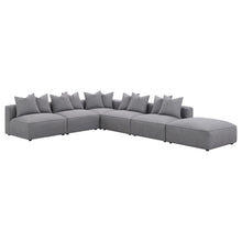 Load image into Gallery viewer, Jennifer Square Upholstered Ottoman Grey