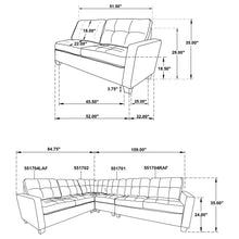 Load image into Gallery viewer, Georgina 5 Pc Stationary Sectionals Grey