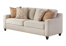 Load image into Gallery viewer, Christine Upholstered Cushion Back Sofa Beige
