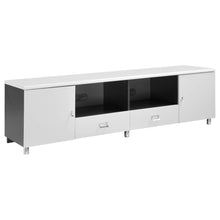 Load image into Gallery viewer, Burkett 2-drawer TV Console White and Grey