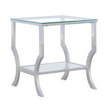 Load image into Gallery viewer, Saide Square End Table with Mirrored Shelf Chrome