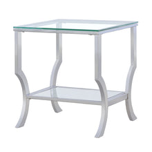 Load image into Gallery viewer, Saide Square End Table with Mirrored Shelf Chrome