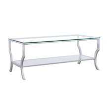 Load image into Gallery viewer, Saide Rectangular Coffee Table with Mirrored Shelf Chrome