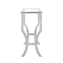 Load image into Gallery viewer, Saide Rectangular Sofa Table with Mirrored Shelf Chrome