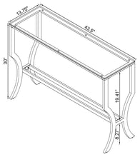 Load image into Gallery viewer, Saide Rectangular Sofa Table with Mirrored Shelf Chrome