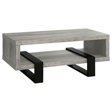 Load image into Gallery viewer, Dinard Coffee Table with Shelf Grey Driftwood