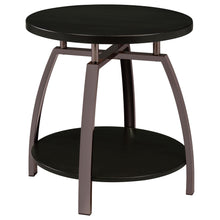 Load image into Gallery viewer, Dacre Round End Table Dark Grey and Black Nickel