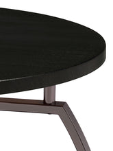 Load image into Gallery viewer, Dacre Round End Table Dark Grey and Black Nickel