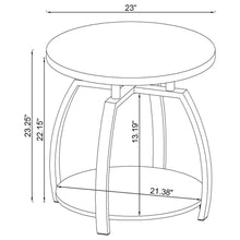 Load image into Gallery viewer, Dacre Round End Table Dark Grey and Black Nickel