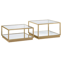 Load image into Gallery viewer, Renee 2-piece Square Occasional Set Rose Brass