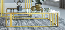 Load image into Gallery viewer, Adri Rectangular Glass Top Coffee Table Clear and Black Nickel