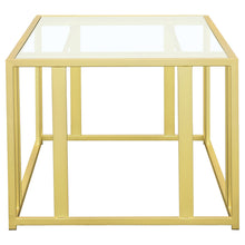 Load image into Gallery viewer, Adri Rectangular Glass Top Coffee Table Clear and Black Nickel