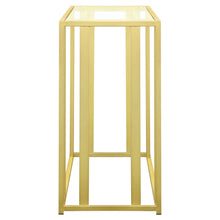 Load image into Gallery viewer, Adri Rectangular Glass Top Sofa Table Clear and Black Nickel