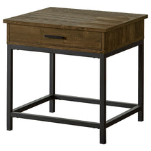 Load image into Gallery viewer, Byers Square 1-drawer End Table Brown Oak and Sandy Black