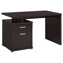 Load image into Gallery viewer, Irving 2-drawer Office Desk with Cabinet Cappuccino