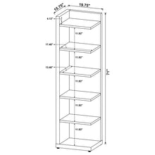 Load image into Gallery viewer, Pinckard 6-tier Corner Bookcase Cappuccino