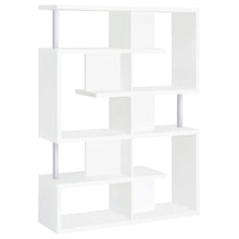 Load image into Gallery viewer, Hoover 5-tier Bookcase White and Chrome