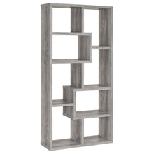 Load image into Gallery viewer, Theo 10-shelf Bookcase Weathered Grey