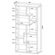 Load image into Gallery viewer, Theo 10-shelf Bookcase Weathered Grey