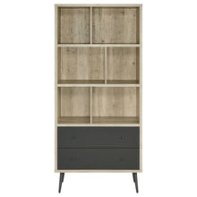 Load image into Gallery viewer, Maeve 3-shelf Engineered Wood Bookcase with Drawers Antique Pine and Grey