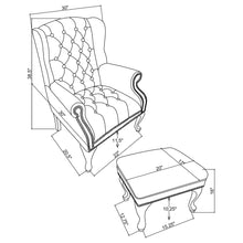 Load image into Gallery viewer, Roberts Chair and Ottoman Set