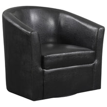 Load image into Gallery viewer, Turner Upholstery Sloped Arm Accent Swivel Chair Dark Brown
