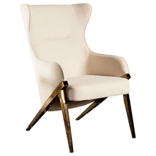 Load image into Gallery viewer, Walker Upholstered Accent Chair Cream and Bronze