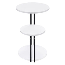 Load image into Gallery viewer, Hilly 3-tier Round Side Table White and Black