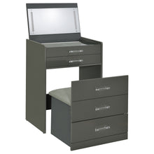 Load image into Gallery viewer, Danbury Makeup Vanity Table with LED Mirror and Stool