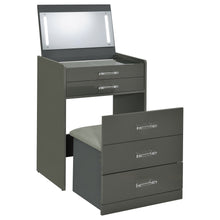 Load image into Gallery viewer, Danbury Makeup Vanity Table with LED Mirror and Stool