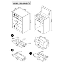Load image into Gallery viewer, Danbury Makeup Vanity Table with LED Mirror and Stool