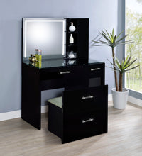 Load image into Gallery viewer, Flora Makeup Vanity Table with LED Mirror and Stool