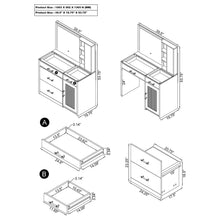 Load image into Gallery viewer, Flora Makeup Vanity Table with LED Mirror and Stool