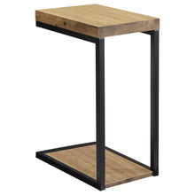 Load image into Gallery viewer, Beck C-Shape Snack Table Black and Antique Nutmeg