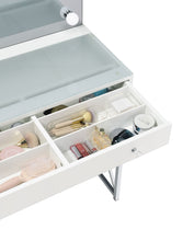 Load image into Gallery viewer, Eliza Makeup Vanity Table with LED Mirror and Stool