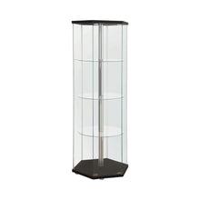 Load image into Gallery viewer, Traditional Glass Hexagon Curio Cabinet